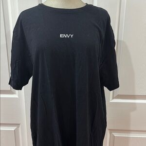 Envy Black Short Sleeve Tee Minimalist Design